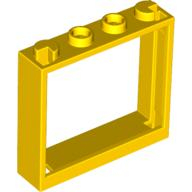 Lego rám okna 1x4x3, žlutá (4520701, 4530591)
